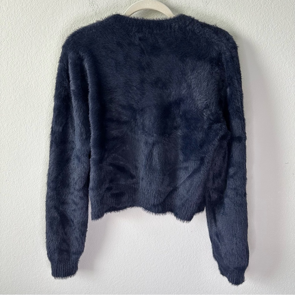 NWT J. Crew Sweater Lady Jacket in Brushed Yarn Navy SZ L - Picture 7 of 7